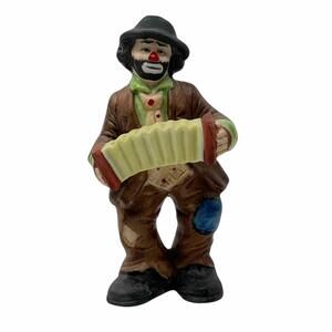Emmett Kelly Jr Figurine Clown with Squeezebox Accordion 3.5 Inches by Flambro